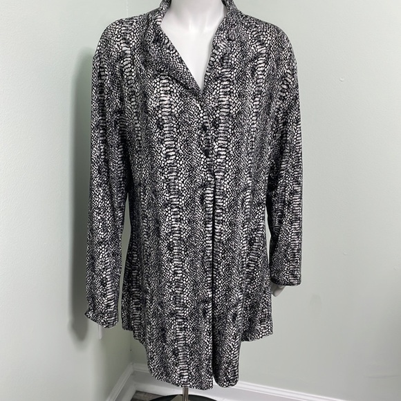 Tart Intimates Button Front Snakeprint Nightshirt - Picture 1 of 7